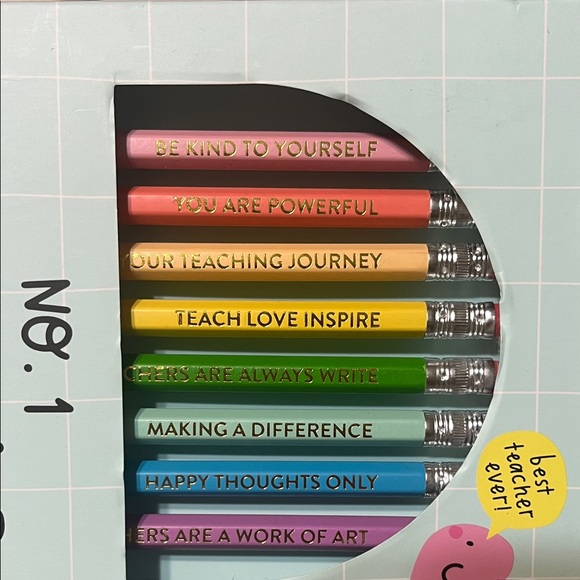 No. 1 Teacher Pencils Set of 8 by - Picture 2 of 2